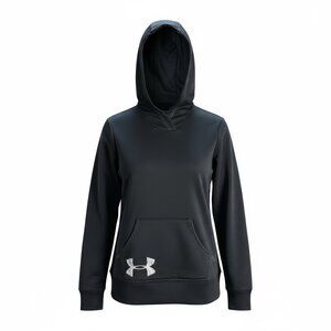 Under Armour Women's Black Fleece Pullover Hoodie Kangaroo Pocket XL